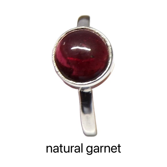 Vintage 925 Silver and Red Gemstone Ring Size 7 - Picture 10 of 14